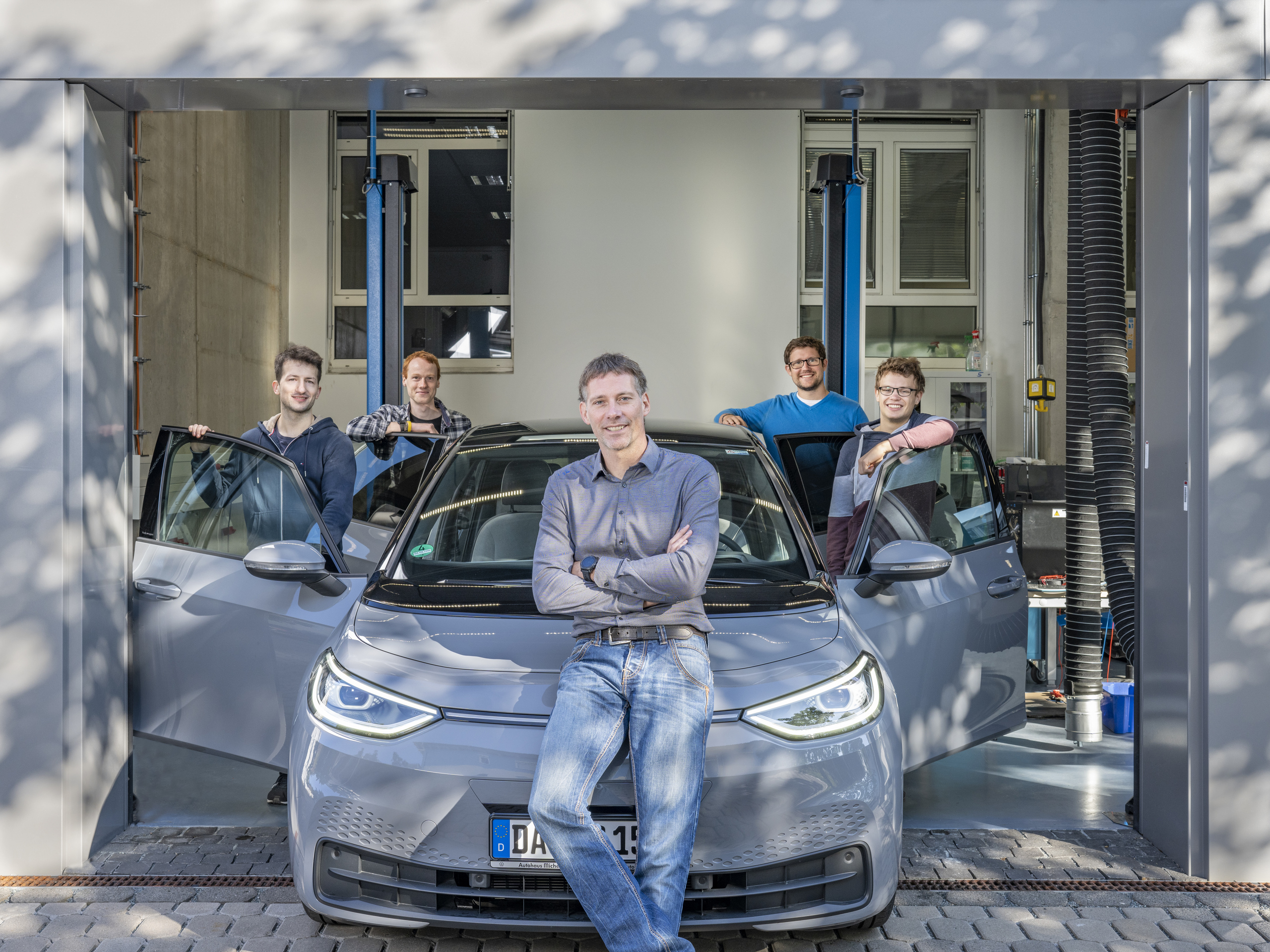 Gruppenbild mit Professor Krauß