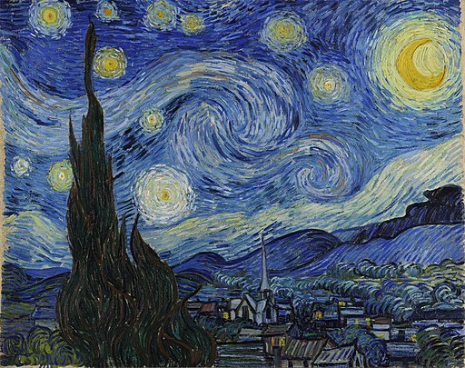 Ausschnitt Bild mit Sternenhimmel von Vincent vann Gogh