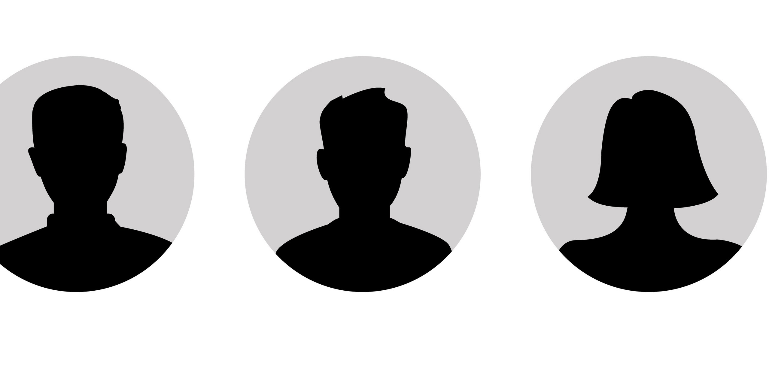 Schwarze Silhouetten menschlicher Köpfe