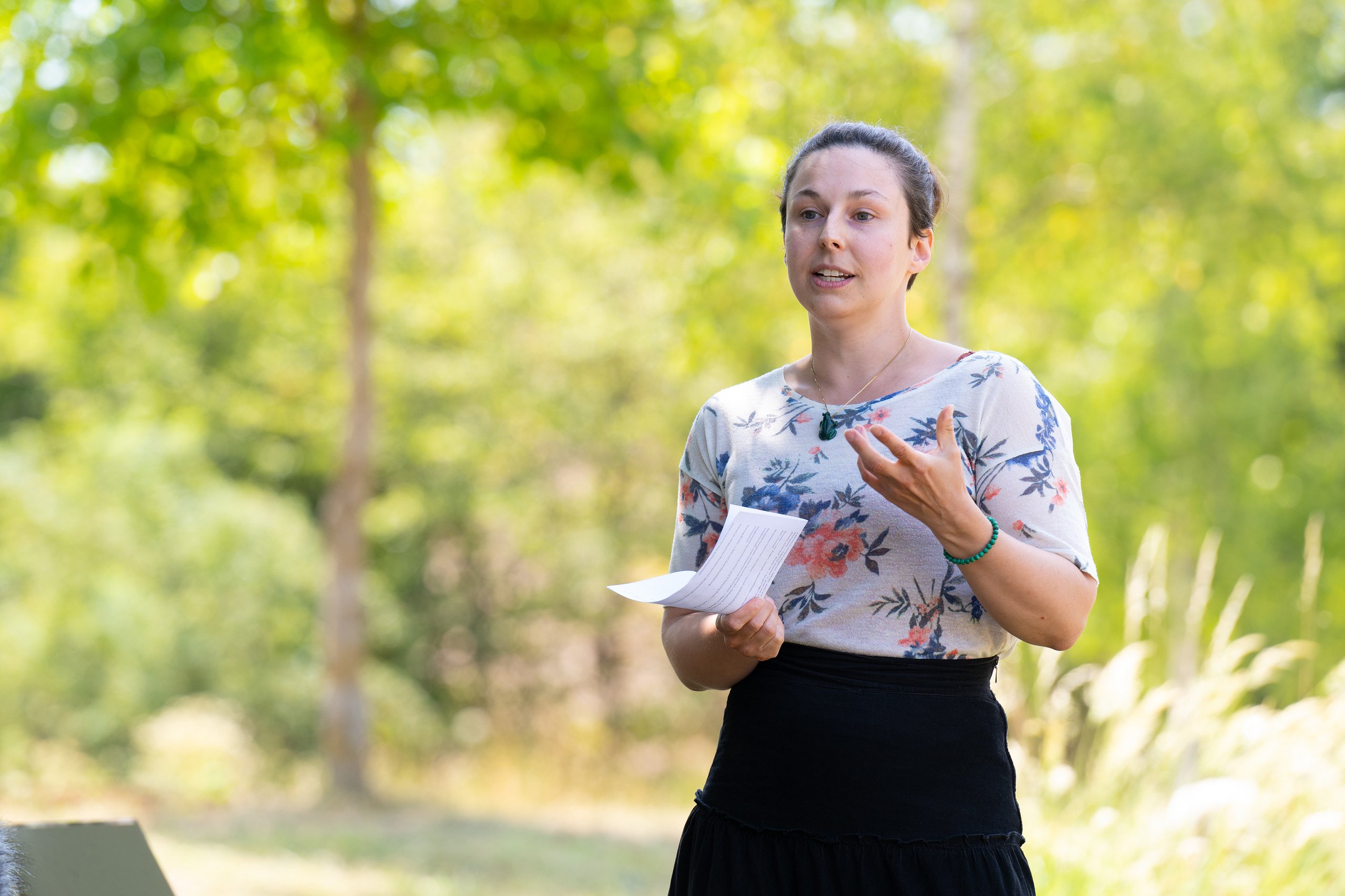 Dr. Lukardis Wencker vom Team der Grube Messel
